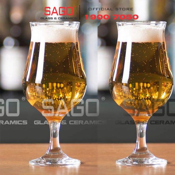  Pasabahce 440297 - Ly Thủy Tinh Pasabahce wavy Stemmed Beer Glass 405ml | Nhập Khẩu Thổ Nhĩ Kỳ 