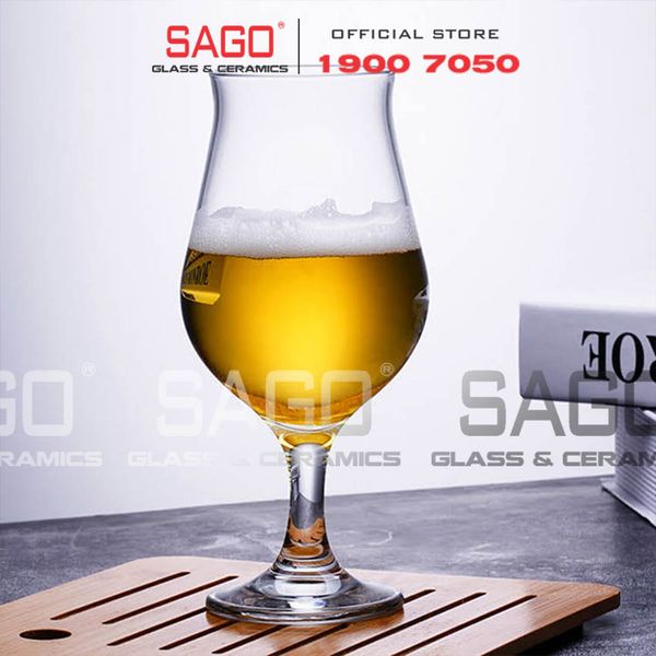  Pasabahce 440297 - Ly Thủy Tinh Pasabahce wavy Stemmed Beer Glass 405ml | Nhập Khẩu Thổ Nhĩ Kỳ 