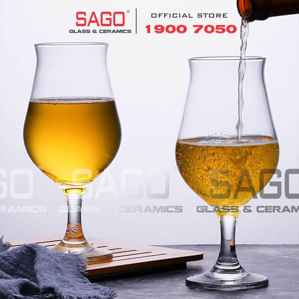  Pasabahce 440297 - Ly Thủy Tinh Pasabahce wavy Stemmed Beer Glass 405ml | Nhập Khẩu Thổ Nhĩ Kỳ 