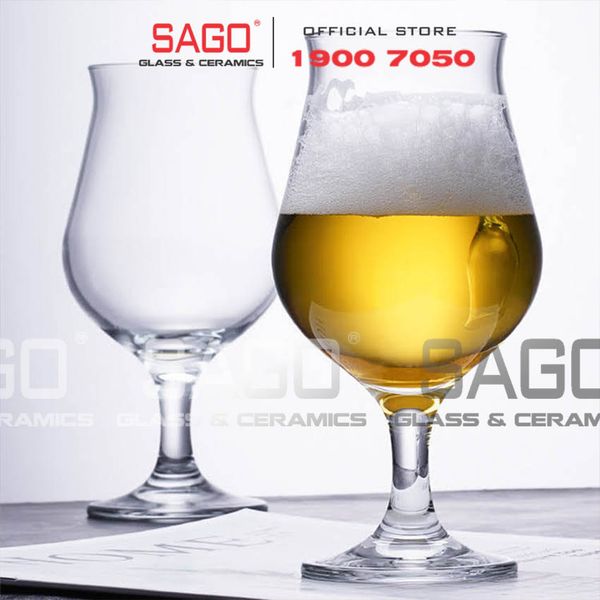  Pasabahce 440297 - Ly Thủy Tinh Pasabahce wavy Stemmed Beer Glass 405ml | Nhập Khẩu Thổ Nhĩ Kỳ 