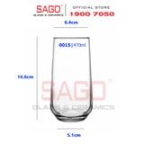  Pasabahce 420015 - Ly Thủy Tinh Cao cấp Pasabahce Tumbler 470ml | Nhập Khẩu Thổ Nhĩ Kỳ 