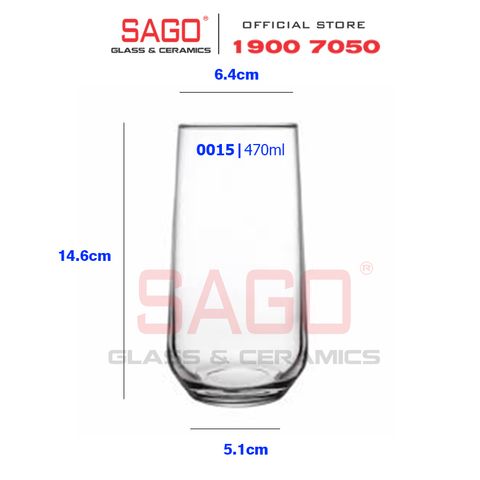  Pasabahce 420015 - Ly Thủy Tinh Cao cấp Pasabahce Tumbler 470ml | Nhập Khẩu Thổ Nhĩ Kỳ 