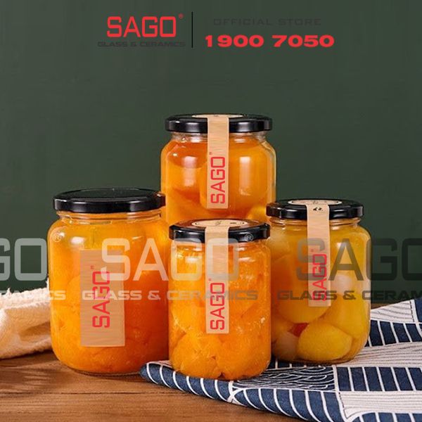  Hũ Thủy Tinh Tròn Trụ Nắp Thiết | Tùy Chọn Dung Tích 