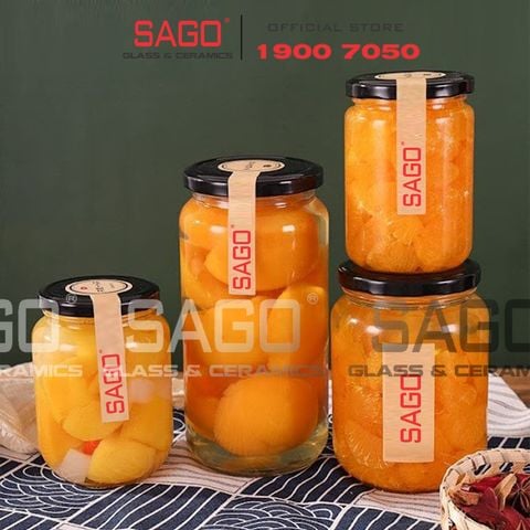  Hũ Thủy Tinh Tròn Trụ Nắp Thiết | Tùy Chọn Dung Tích 