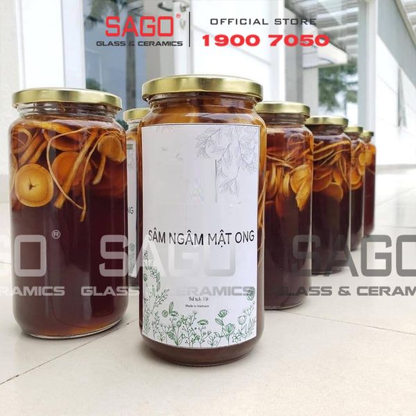  Hũ Thủy Tinh Tròn Trụ Nắp Thiết | Tùy Chọn Dung Tích 