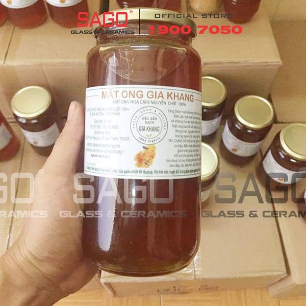  Hũ Thủy Tinh Tròn Trụ Nắp Thiết | Tùy Chọn Dung Tích 