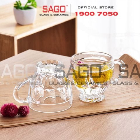  DELI DSZB231 - Ly Thủy Tinh Deli Mug Tea 180ml | Thủy Tinh Cao Cấp 