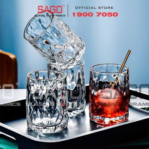  DELI JS5179 - Ly Thủy Tinh Deli Sogente Rock glass 355ml | Thủy Tinh Cao Cấp 