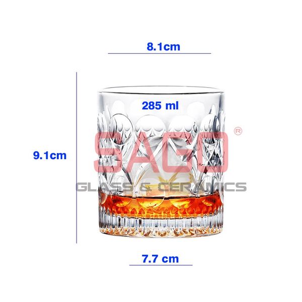  HONGLI 5412XO - Ly Thủy Tinh Hongli Whisky Glass 285ml | Thủy Tinh Cao Cấp 