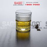  HONGLI 0610  - Ly Thủy Tinh Hongli Radiant Rock Glass 290ml | Thủy Tinh Cao Cấp 