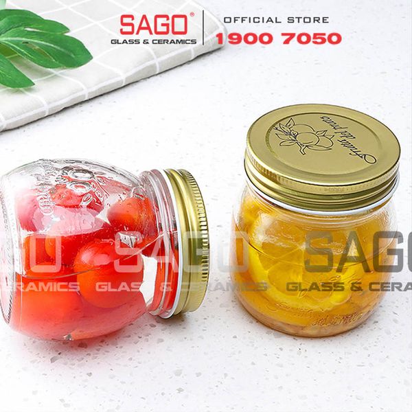  Hũ Thủy Tinh Gia Vị Mason Nắp Nhôm | Tùy Chọn Dung Tích 