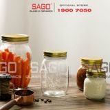  Hũ Thủy Tinh Gia Vị Mason Nắp Nhôm | Tùy Chọn Dung Tích 