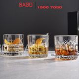  Ocean P03662 - Ly Thủy Tinh Ocean Traze PRE Double Rock 350ml | Nhập Khẩu Thái Lan 