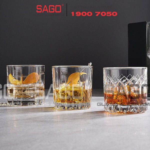  Ocean P03662 - Ly Thủy Tinh Ocean Traze PRE Double Rock 350ml | Nhập Khẩu Thái Lan 