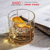  Ocean P03663 - Ly Thủy Tinh Ocean Traze FTR Double Rock 350ml | Nhập Khẩu Thái Lan 