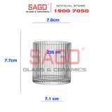  Ocean B24608 - Ly Thủy Tinh Ocean Pulse Rock Glass 235ml | Nhập Khẩu Thái Lan 