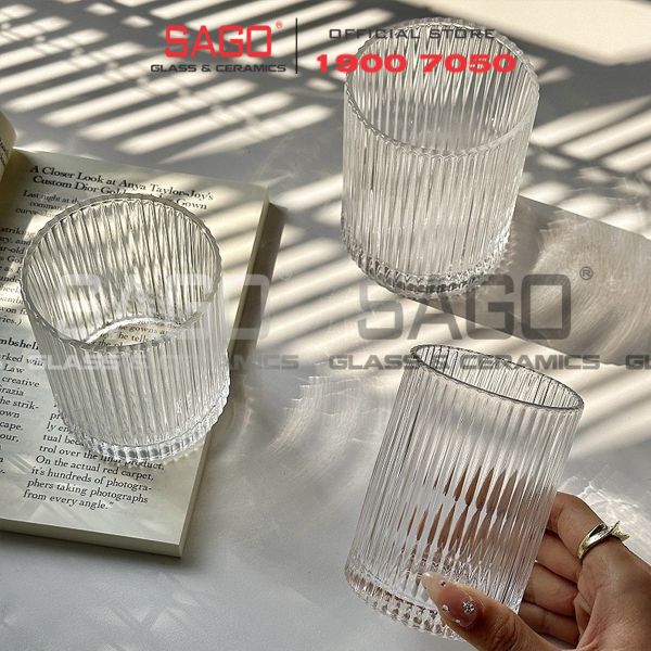  Ocean B24608 - Ly Thủy Tinh Ocean Pulse Rock Glass 235ml | Nhập Khẩu Thái Lan 