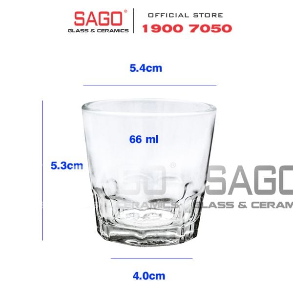  Union 412 - Ly Thủy Tinh Union Centra shot Glass 66ml | Thủy Tinh Cao Cấp Nhập Khẩu Thái Lan 