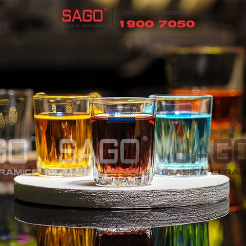  Union 351 - Ly Thủy Tinh Union Stripes Shot Glass 55ml | Thủy Tinh Cao Cấp Nhập Khẩu Thái Lan 