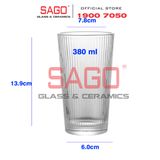  King Dealay H018 -  Ly Thủy Tinh King Dealay studio Tumber Glass 380ml | Thủy tinh Cao Cấp 