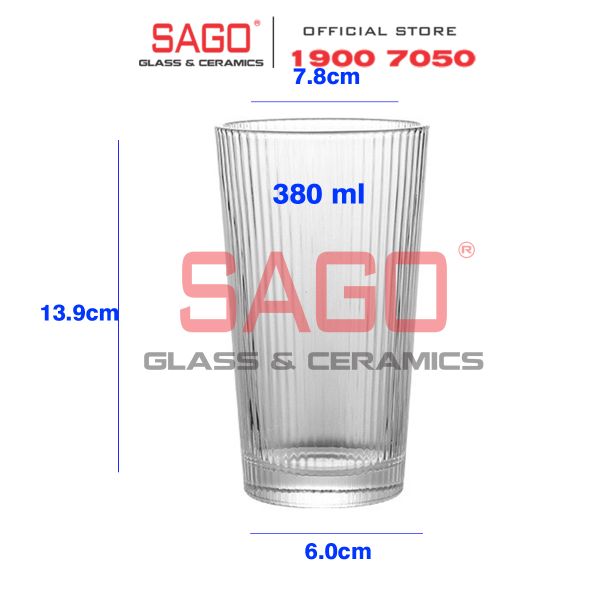 King Dealay H018 -  Ly Thủy Tinh King Dealay studio Tumber Glass 380ml | Thủy tinh Cao Cấp 