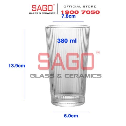  King Dealay H018 -  Ly Thủy Tinh King Dealay studio Tumber Glass 380ml | Thủy tinh Cao Cấp 
