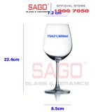  Ocean 1015A21 - Ly Thủy Tinh Ocean Madison Bordeaux 600ml | Nhập Khẩu Thái Lan 
