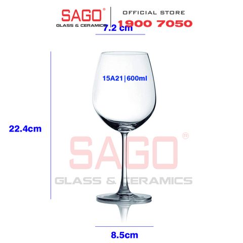  Ocean 1015A21 - Ly Thủy Tinh Ocean Madison Bordeaux 600ml | Nhập Khẩu Thái Lan 
