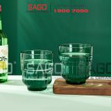  DELI Y5865-1G - Ly Thủy Tinh Deli LINQ Green Rock Glass 340ml | Thủy Tinh Cao Cấp 