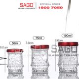  Hũ Thủy Tinh Sen Cao Đựng Yến Nắp Thiết  | Tùy Chọn Dung Tích 