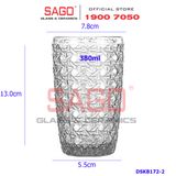  DELI DSKB172-2 - Ly Thủy Tinh Deli Beyond The Time Tumber Glass 380ml | Thủy Tinh Cao Cấp 