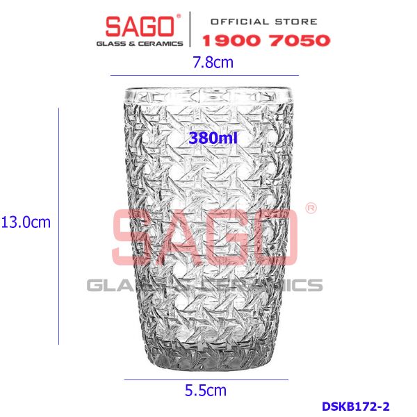  DELI DSKB172-2 - Ly Thủy Tinh Deli Beyond The Time Tumber Glass 380ml | Thủy Tinh Cao Cấp 