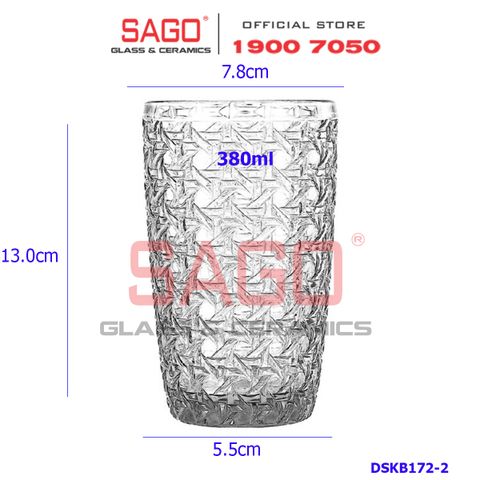  DELI DSKB172-2 - Ly Thủy Tinh Deli Beyond The Time Tumber Glass 380ml | Thủy Tinh Cao Cấp 