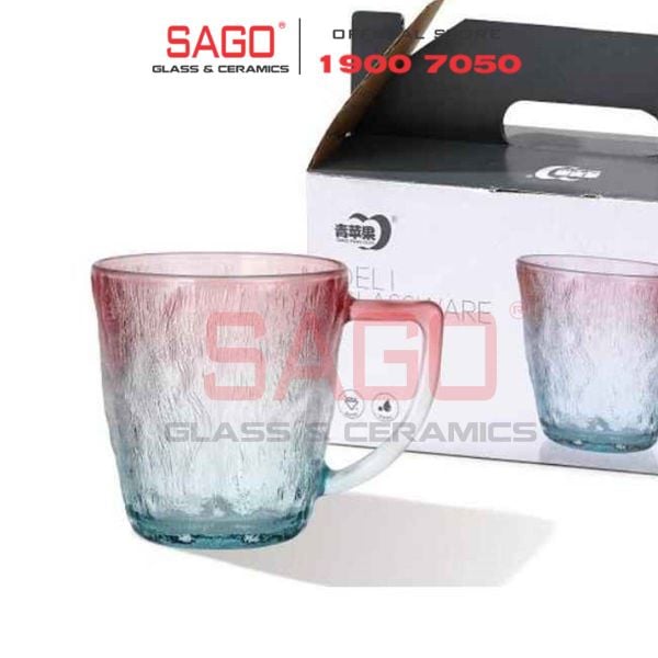  DELI ZB047 - Ly Thủy Tinh Deli Soda Lime Blue Tea Cup Glass 260ml | Thủy Tinh Cao Cấp 