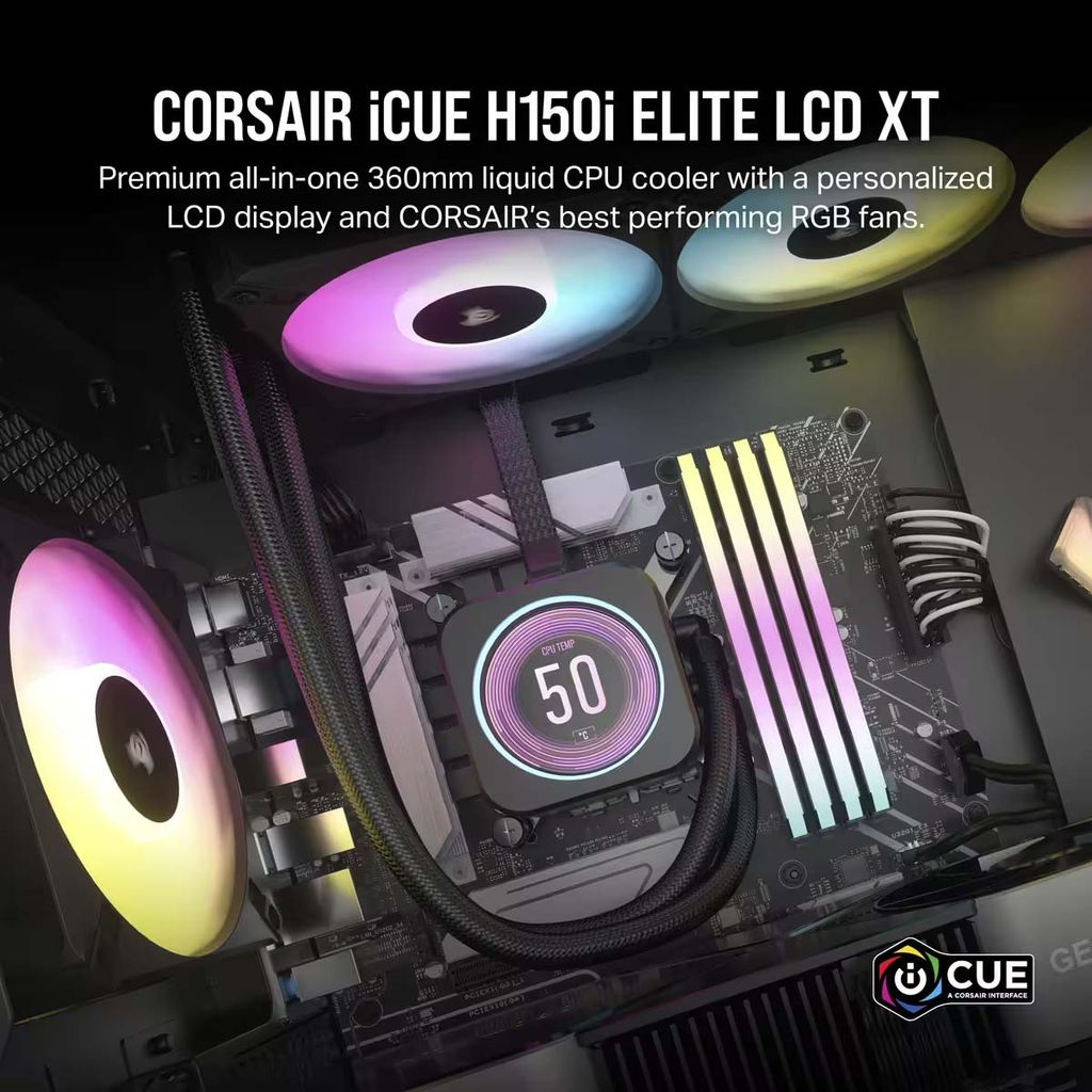 Tản nhiệt nước AIO Corsair H150i ELITE LCD XT