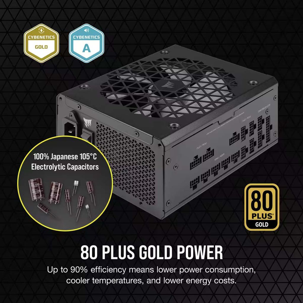 Nguồn máy tính Corsair RM1000x Shift 80 Plus Gold - Full Modul