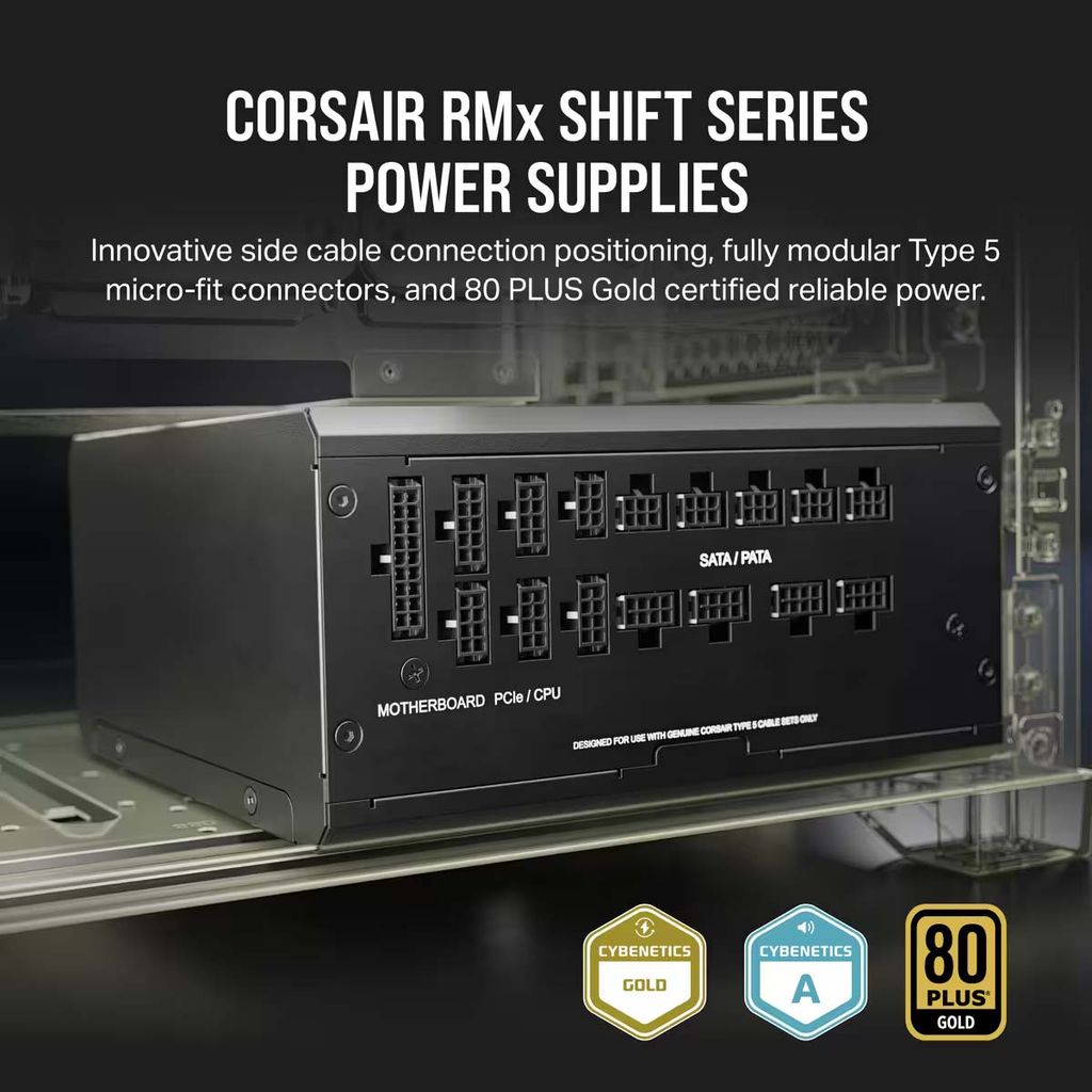 Nguồn máy tính Corsair RM1200x Shift 80 Plus Gold - Full Modul