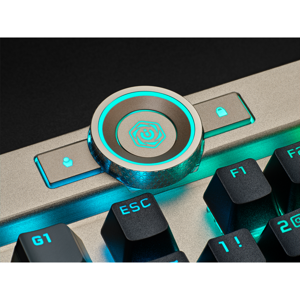 Bàn phím Corsair K100 RGB Midnight Gold Optical-Mechanical Gaming Keyboard — CORSAIR OPX Switch