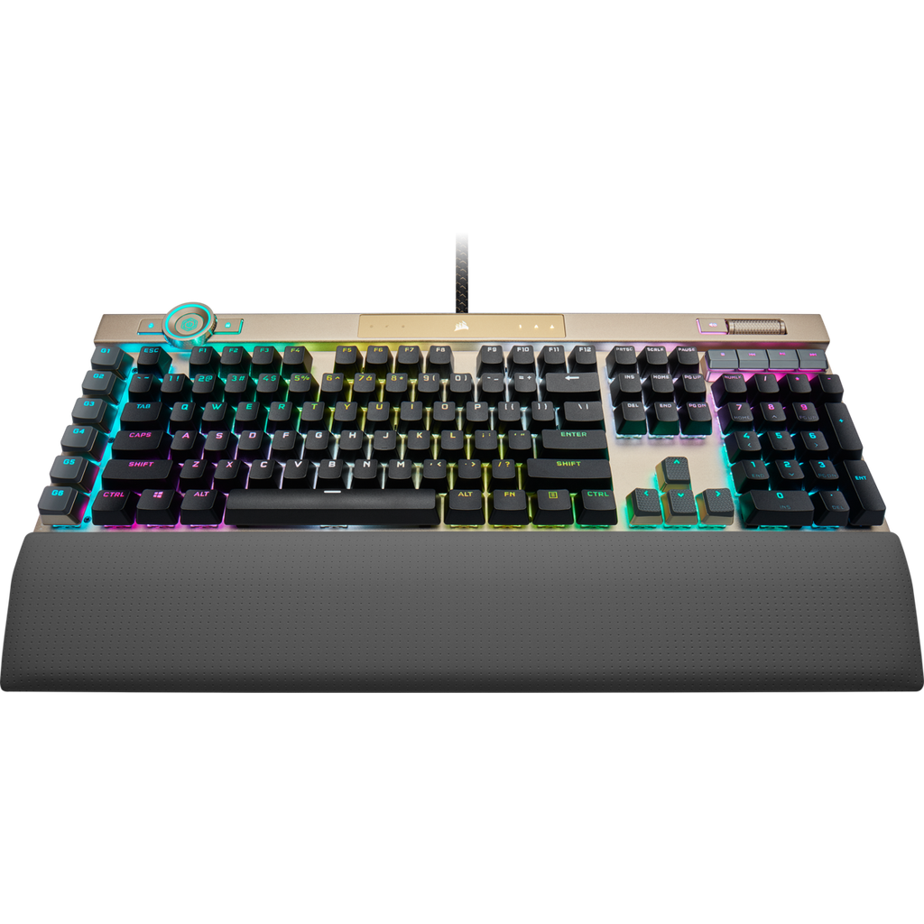 Bàn phím Corsair K100 RGB Midnight Gold Optical-Mechanical Gaming Keyboard — CORSAIR OPX Switch