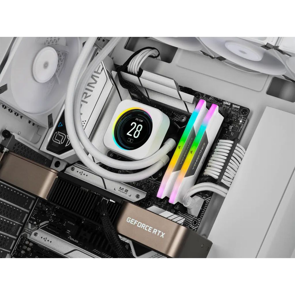 RAM Corsair Vengeance® RGB 32GB (2x16GB) DDR5 DRAM 5600MHz C36 Memory Kit — White