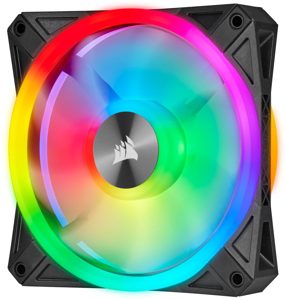 Fan Corsair iCUE QL120 RGB 120mm PWM Fan — Triple Fan Kit with Lighting Node CORE