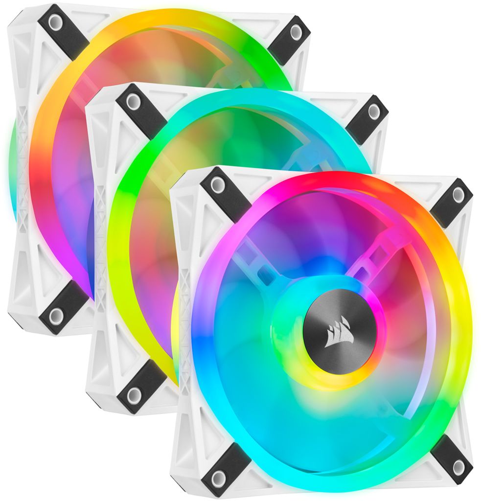 Fan Corsair iCUE QL120 RGB 120mm PWM Fan — Triple Fan Kit with Lighting Node CORE