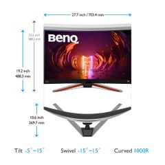 Màn hình gaming cong BenQ MOBIUZ EX3210R 2K 165Hz 1000R