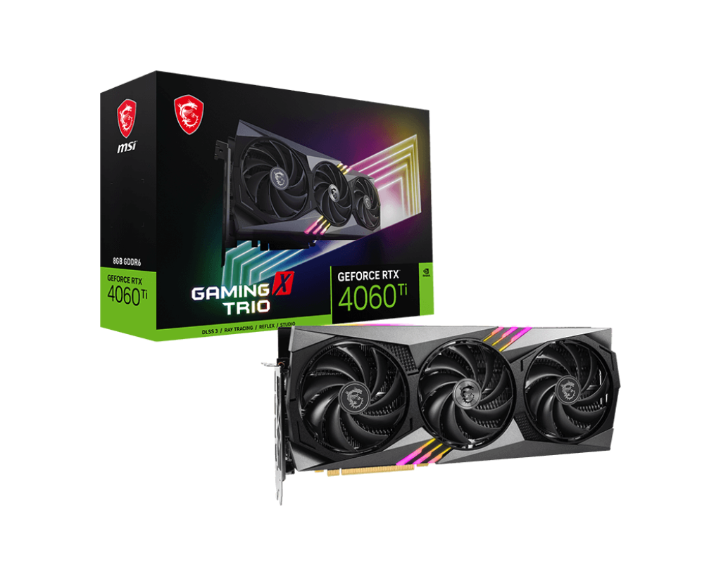 VGA MSI GeForce RTX™ 4060 Ti GAMING X TRIO 8G