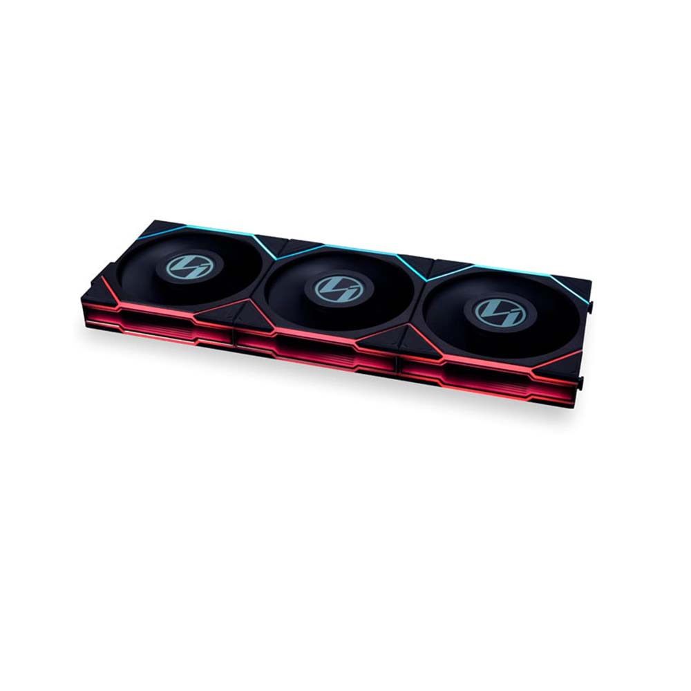 Fan LIAN LI UNI FAN TL 120 LCD REVERSE TRIPLE PACK - Black