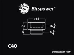 Bitspower Fitting Deluxe White IG1/4