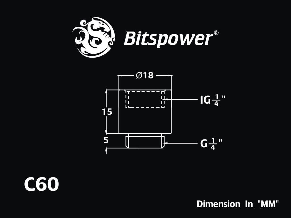 Bitspower Fitting Deluxe White IG1/4