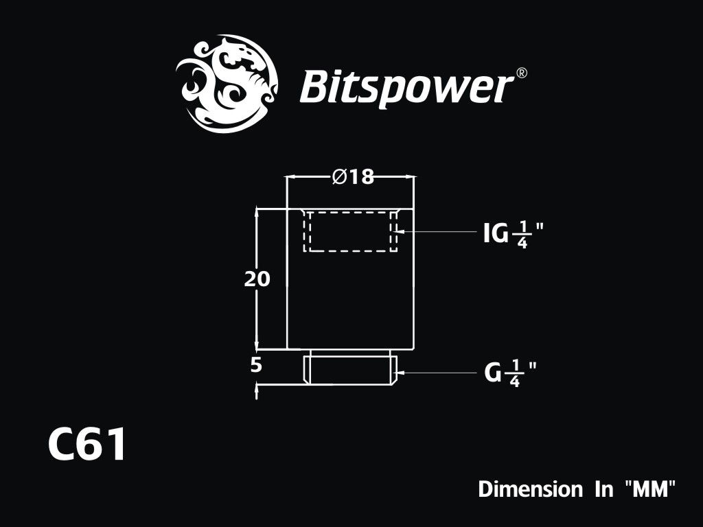 Bitspower Fitting Deluxe White IG1/4