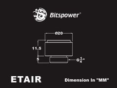 Bitspower AIR-Exhaust Fitting (Silver)