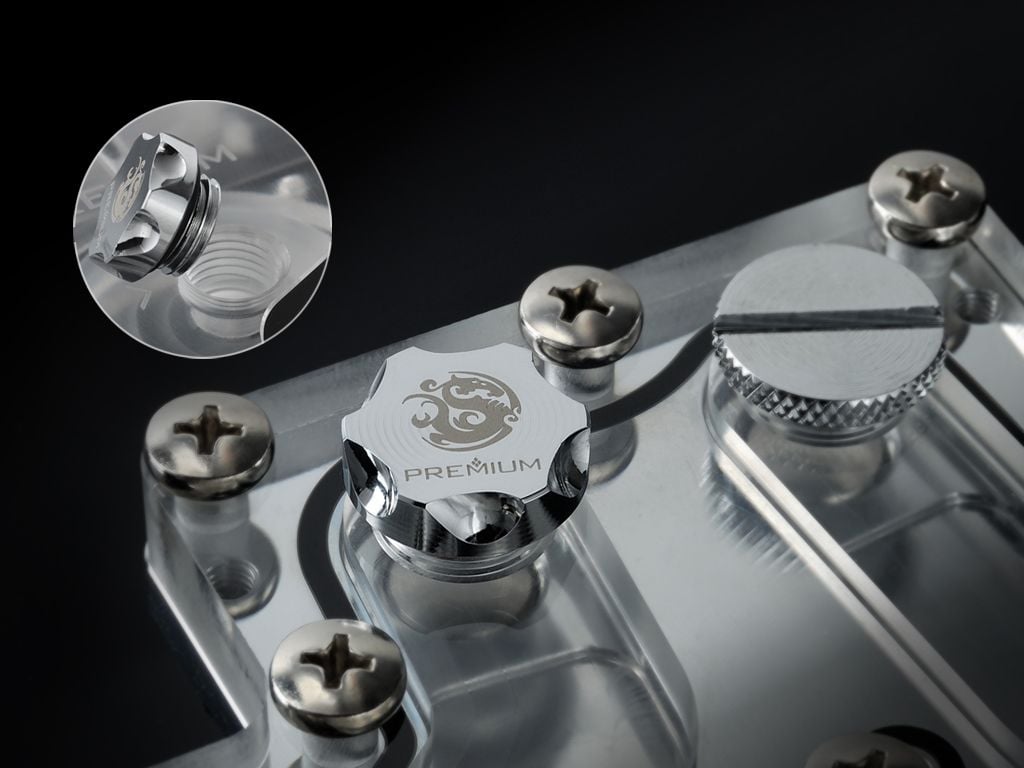 Bitspower Premium Stop Fitting (Silver)